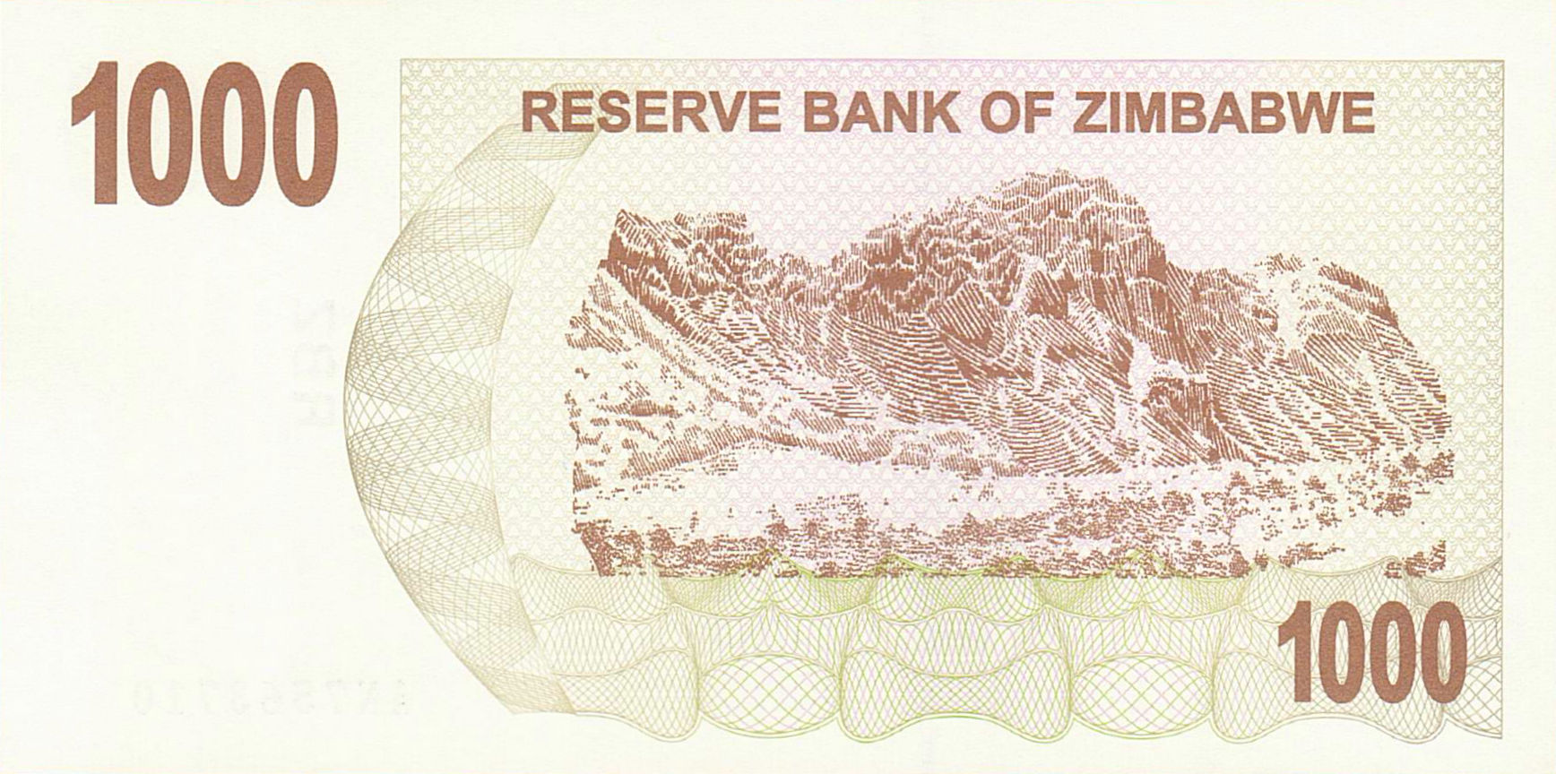 Zimbabwe 1000 2006 UNC P-44
